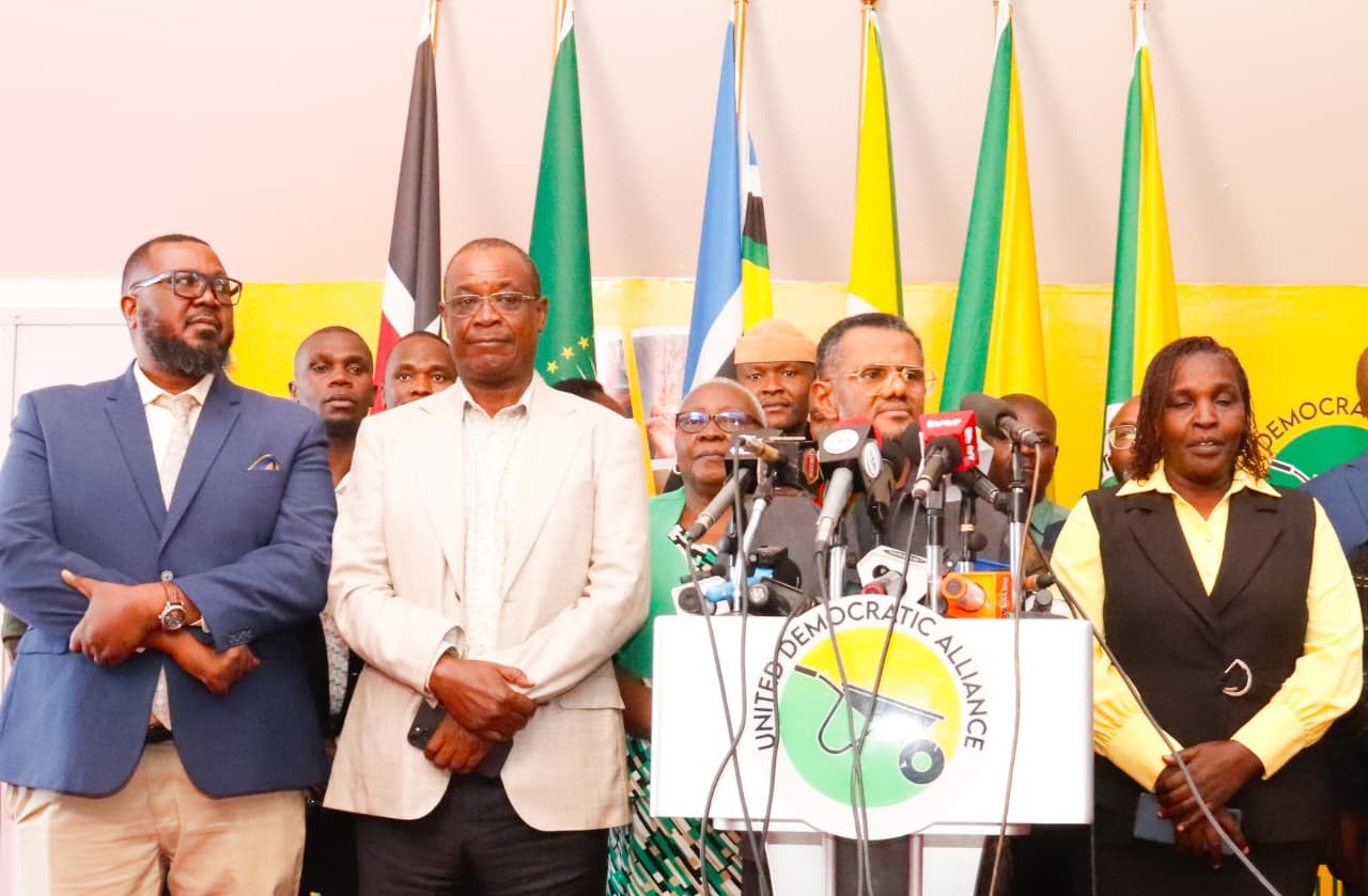 UDA Secretary General Senator Hassan Omar at press briefing