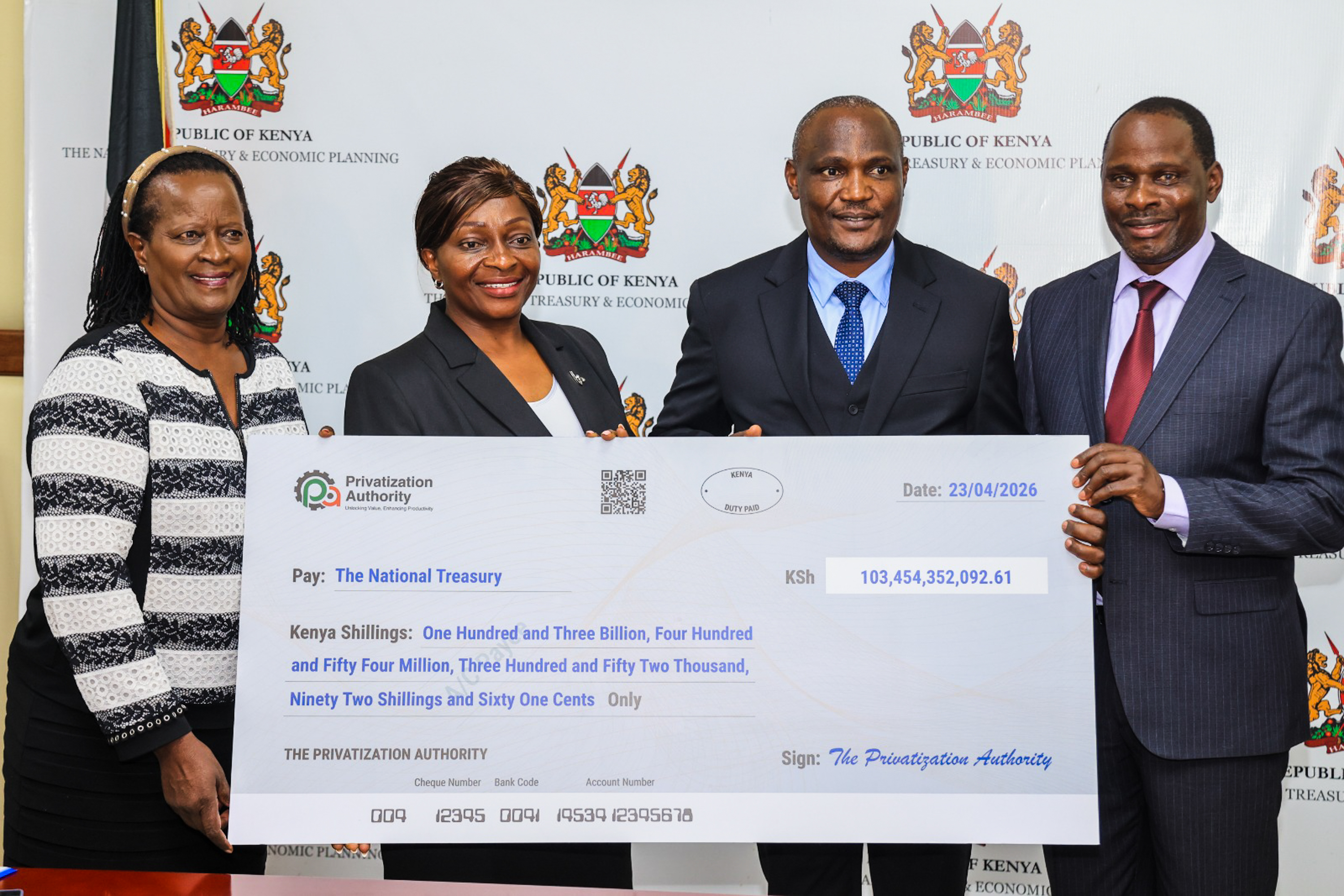 Privatization Authority KPC IPO Proceeds Handover